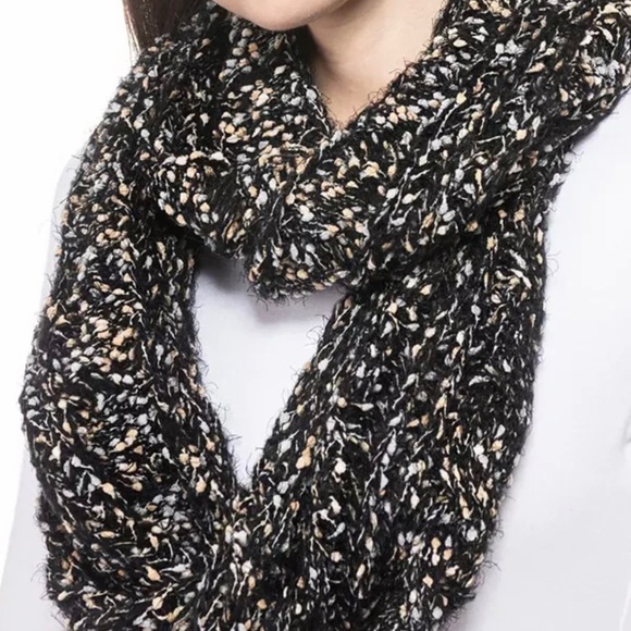 𝅺INC International Concepts Women's Black Popcorn Speckled Infinity Scarf-NWT - Picture 1 of 3